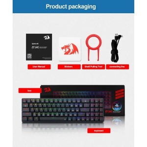 کیبورد گیمینگ مکانیکال با سیم ردراگون مدل ASHE K626 KB